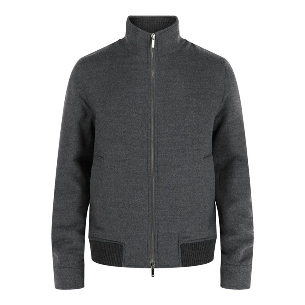 Slowear Montedoro Felt Bomber Jacket Grey Mens